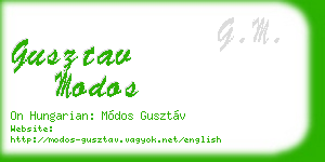 gusztav modos business card